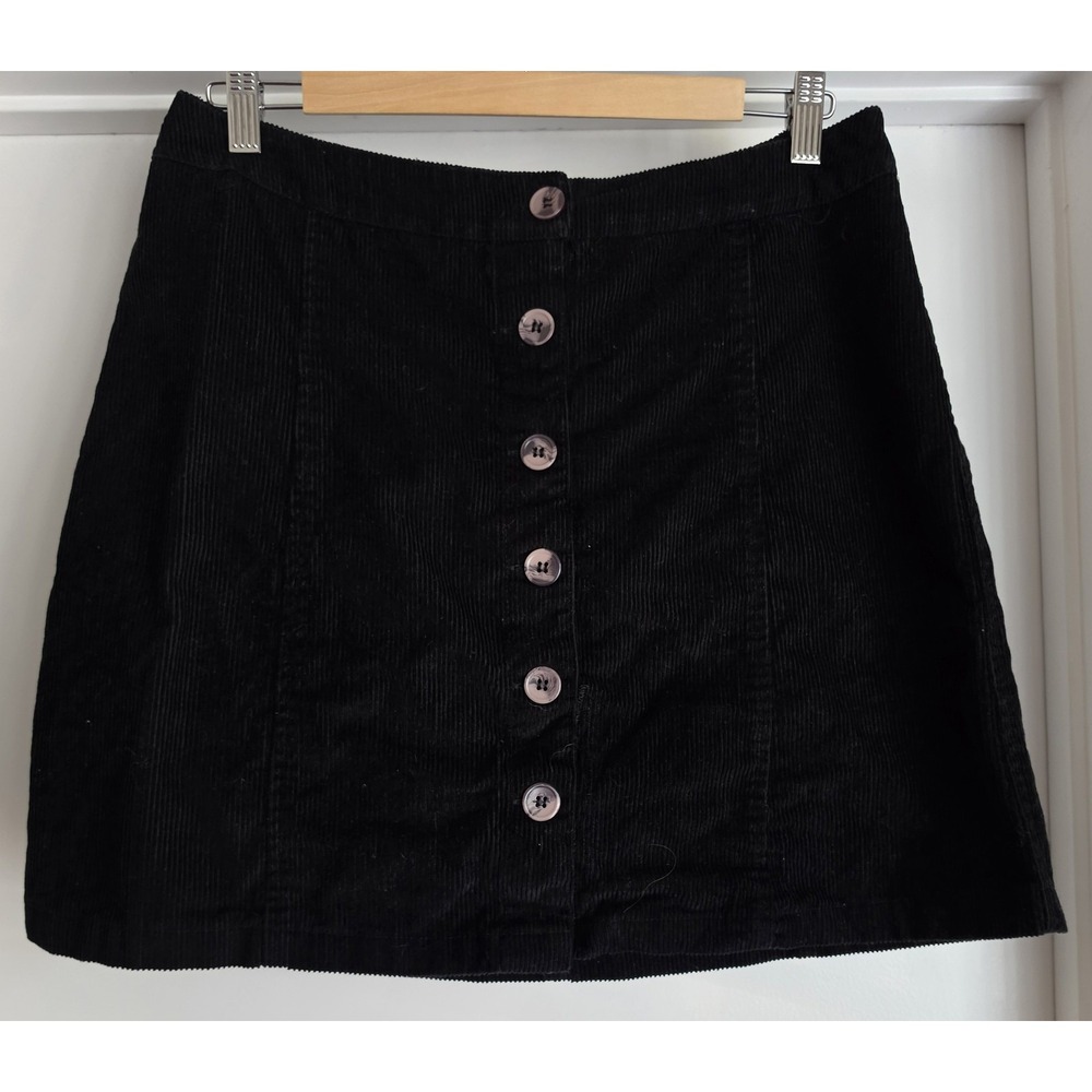 Jopna Women's‎ Mini Skirt Size L Black Cotton India Retro
